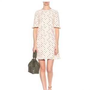 New Valentino elbow sleeve polka dot dress